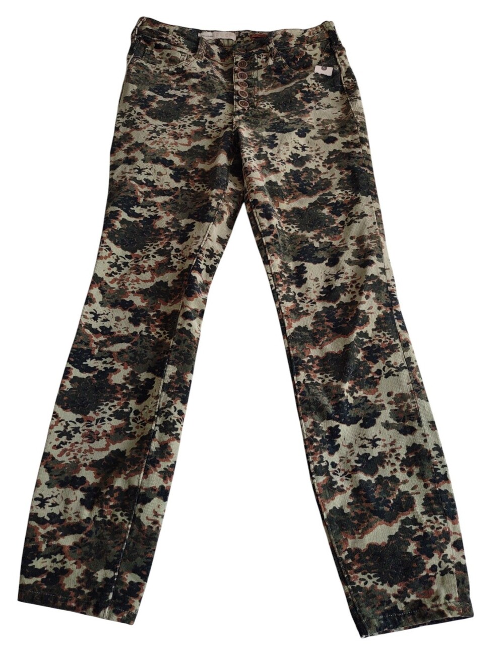 Pilcro Size 28 High Rise Skinny Corduroy Camo Button Fly Pants